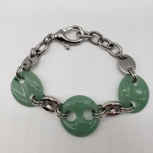 Green Aventurine Stainless Steel Bracelet